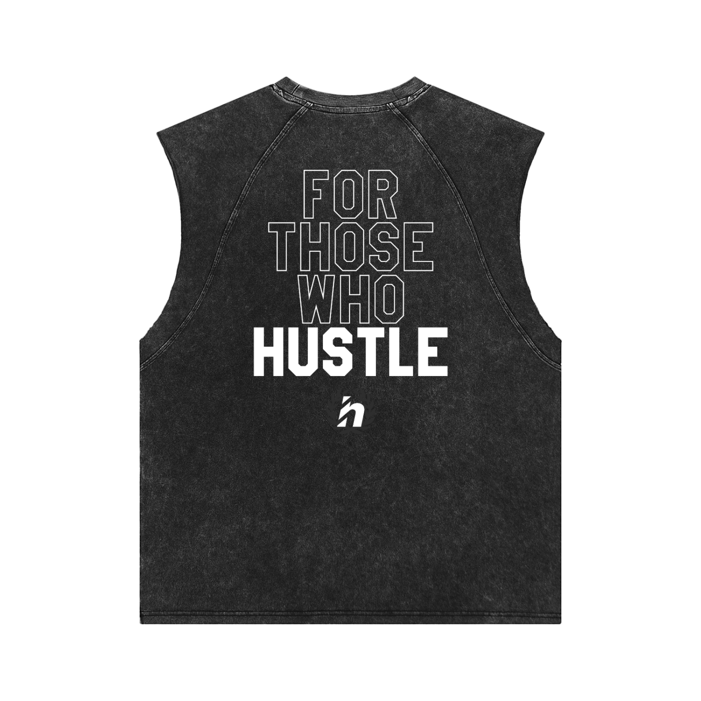 'HUSTLE' Oversize Old School Cutoff