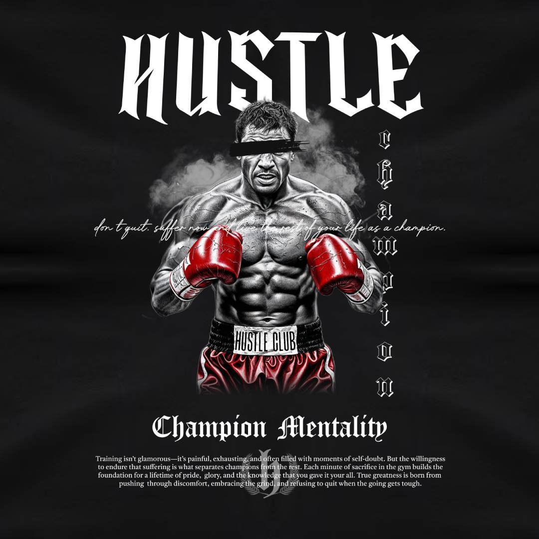 'CHAMPION MENTALITY' Heavy Wash Vintage Tee