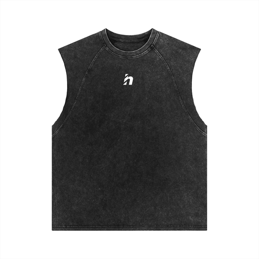 'HUSTLE' Oversize Old School Cutoff