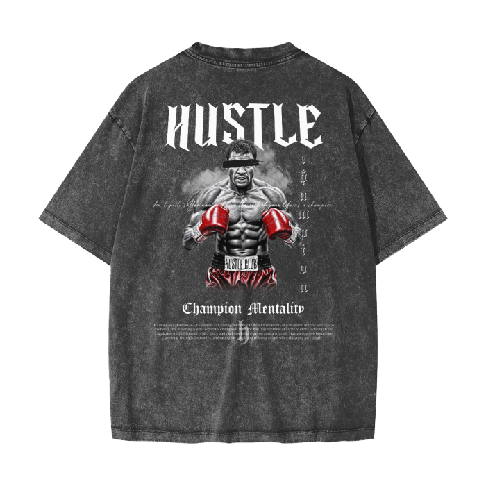 'CHAMPION MENTALITY' Heavy Wash Vintage Tee
